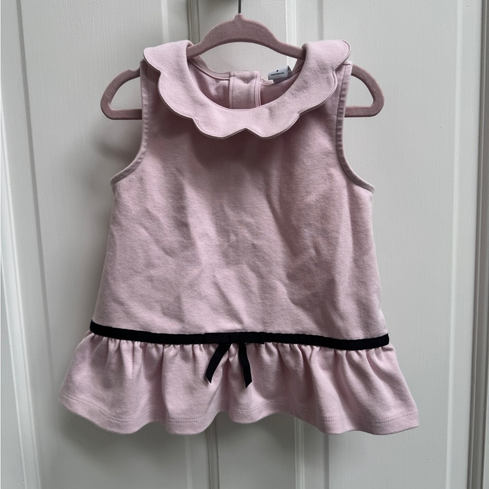 Janie and Jack Girls Size 4 Light Pink Ruffle Sleeveless Formal Blouse Top - Picture 3 of 6